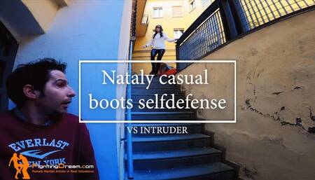 Nataly casual boots selfdefense VS intruder