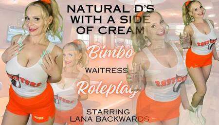 Natural D's with a side of Cream Bimbo Waitress Roleplay (1080WMV)