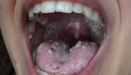 Eating cereal yogurt