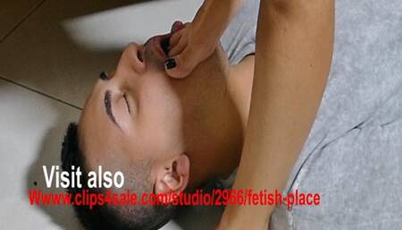 WORSHIP OUR FEET LICKING SOLES SUCKING TOES AND SWALLOWING FOLLOWING OUR ORDERS