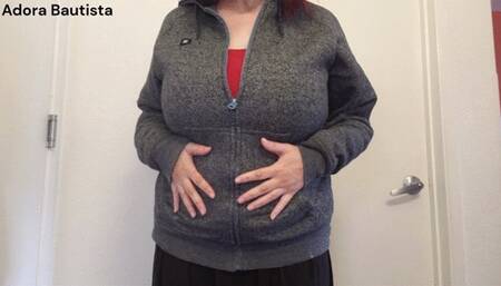 MILF Striptease with Big Tits, Full Bush, and Cute Ass