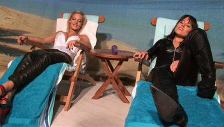 Tight Leather Biker Babes’ Naughty Vacation! HD