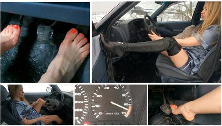 EXCLUSIVE PREMIERE: EMILY AFTER PAJAMAS PARTY REVS HARD SOMEBODY'S CAR...