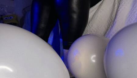 Sparkly heel balloon pops