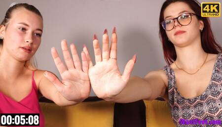 Beautiful Models Compare Hands - 4K MP4