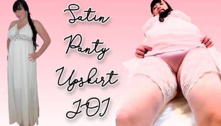 Upskirt Satin Panty Tease