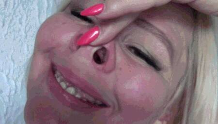 Look into these deep tunnels and see how the hairs in my nose move from my breath