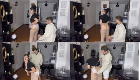 1080P Stepdaddy destroys my panties with hard wedgies