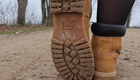 Giantess in Timberland PRO Boots Crushing Pebbles & Rocks Pt 2