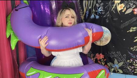 Inflatable Snake Traps Alice Around Inflatable Ride Roll