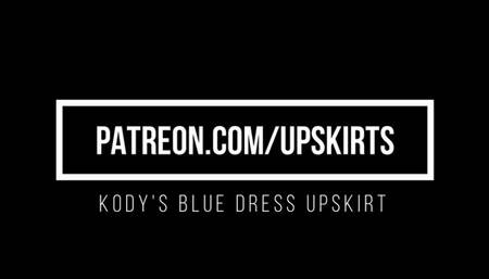 Kody Blue Dress Upskirt Tease