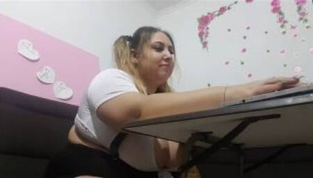 Schoolgirl ignores you for homework