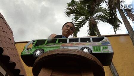 Ana Exterminates Bus In Patio