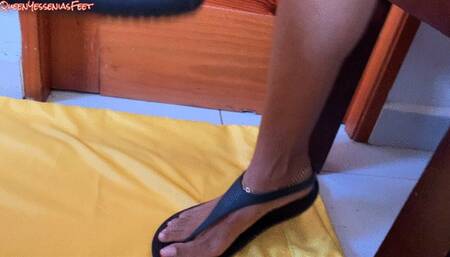 Feet in Sandals Side View