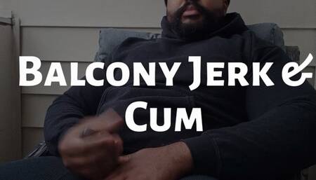 Balcony Jerk &amp;amp; Cum