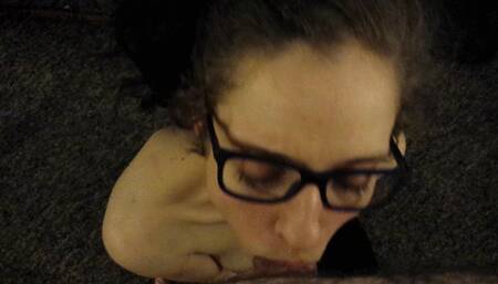 Sophia Fox Sucks Cock in Glasses