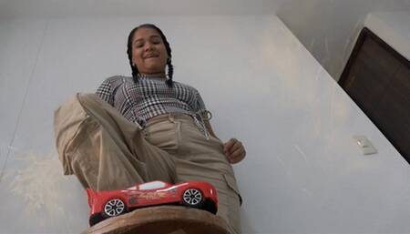Claudia Is Cruel With Red Car