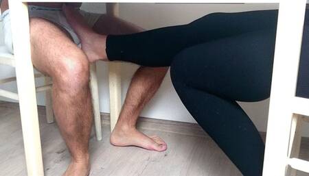 Footjob and Ballbusting in Panties!