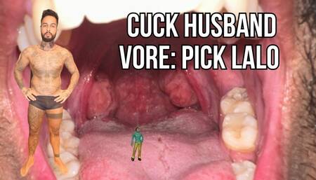 Pick Lalo: Cuck husband vore | Giant couple kissing POV - Lalo Cortez (custom clip)