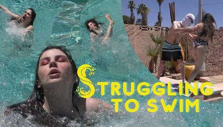 4K Ziva Fey Has An Angry Boyfriend That Pushes Her Into The Pool Knowing She Can NOT Swim!