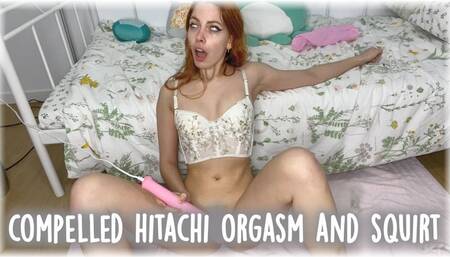 COMPELLED HITACHI ORGASM AND SQUIRT 10 minutes nonstop pussy overstimulation by Kitty Stepsis 1080 wmv