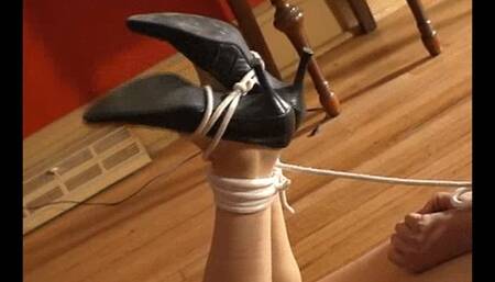 iPhone Format MP Format Gurgling gag and elbows tied hogtie MP4 Format iPhone Format