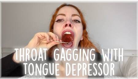 THROAT GAG WITH TONGUE DEPRESSOR 4K Mouth throat gag tongue and uvula fetish Kitty Stepsis 1080 wmv