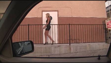 Cuckold Boyfriend Sits In The Car While Darcy Sucks Off Strangers Cock At The Gas Station Bathroom Gloryhole! (1st half of wmv)