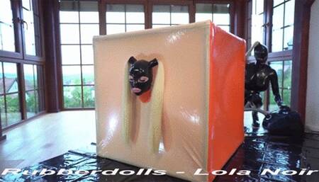 Lola Noir - Latex Lea Anderson - Teased In The Vac Cube - 4K