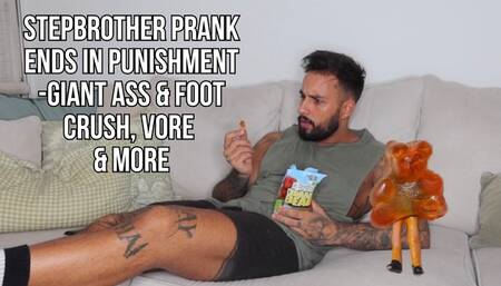Stepbrother prank ends in punishment | Unaware to aware giant crush, vore and more - Lalo Cortez