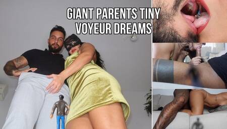 Giant stepparents tiny voyeur dreams | Giant couple masturbating, fucking, blowjob, crush, vore and more POV - Lalo Cortez and Vanessa