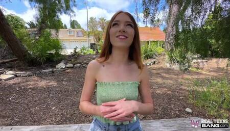 Real Teens - Brunette Teen Myra Moans Enjoys Sucking & Fucking In The Outdoors