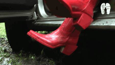 Red Cowgirl Gumboots