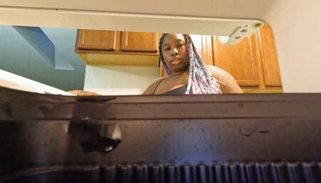 Tiny Human in Giantess Refrigerator POV 1080 smaller