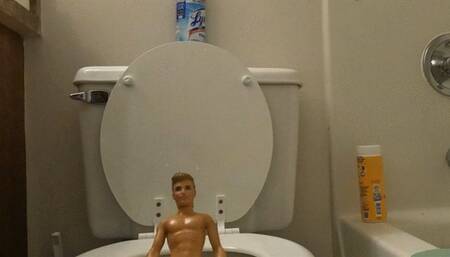 Tiny Human Tries to use Giantess Toilet 1080 smaller