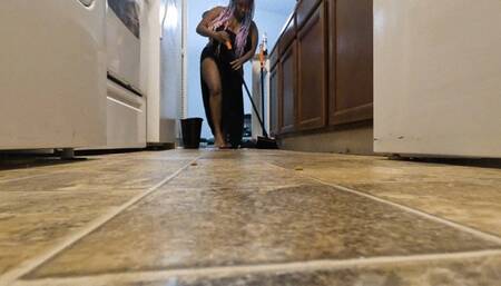 Tiny Jim Swept up with Giant Broom and Thrown in Trash POV 1080 smaller