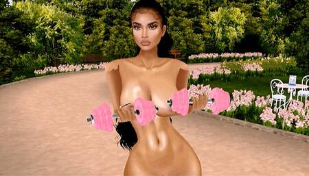 Naked public workout! (MP4)