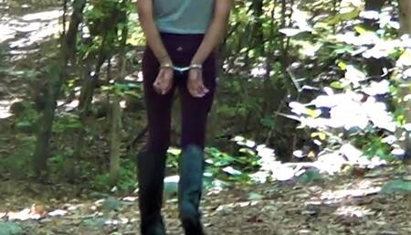 Odette - Back Handcuffed Walk in Woods (AVI)