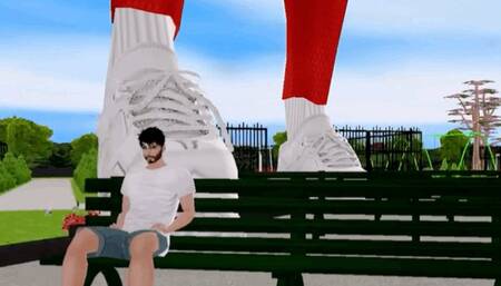 Giantess in the Public Park!