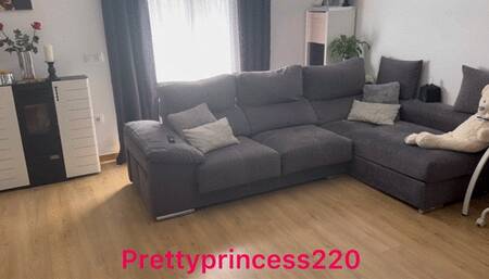 Farting in leggings and leather jacket