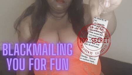 Blackmailing You For Fun | featuring: Blackmail Fantasy Homewrecking Fantasy Ebony BBW Femdom Findom POV (1080P MP4)