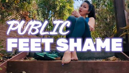Public Feet Shame WMV Foot Worship in Public Shamed and Humiliated for Foot Fetish Barefoot Feet Worship Mz Kim MzKim Asian Provocateur