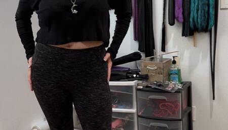 Yoga pants and Nikes