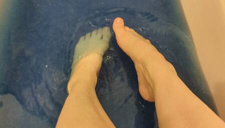Bare Feet Galaxy Bath with Relaxing Music