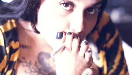 Foot Goddess Smoking & Burping