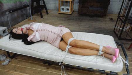 Submissive wench tied down to a cot for intense machine fucking (WMV HD 8000kbps)