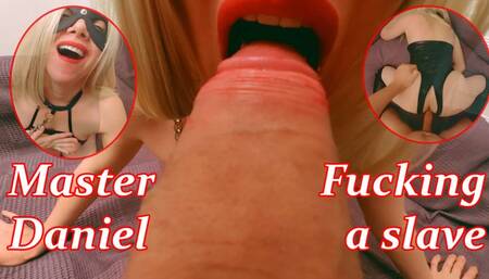 Master Daniel brutally fucks his beautiful slave in the mouth and pussy. MILF is delighted