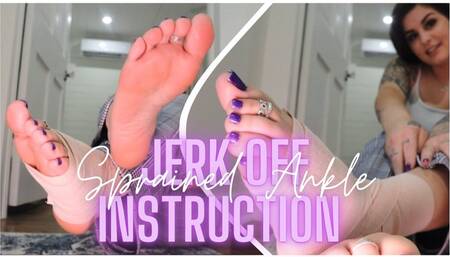Sprained Ankle Jerk Off Instruction - HD