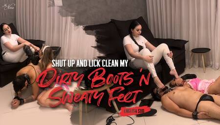 Nara make her slaves worship her feet after equestrian training (1080 EN-sub)