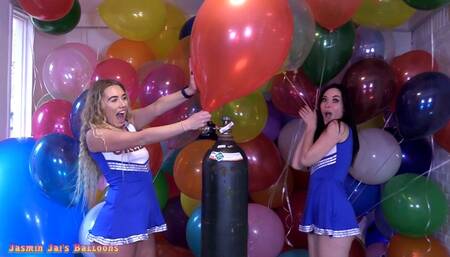 Trashed Helium Pep Rally Balloons